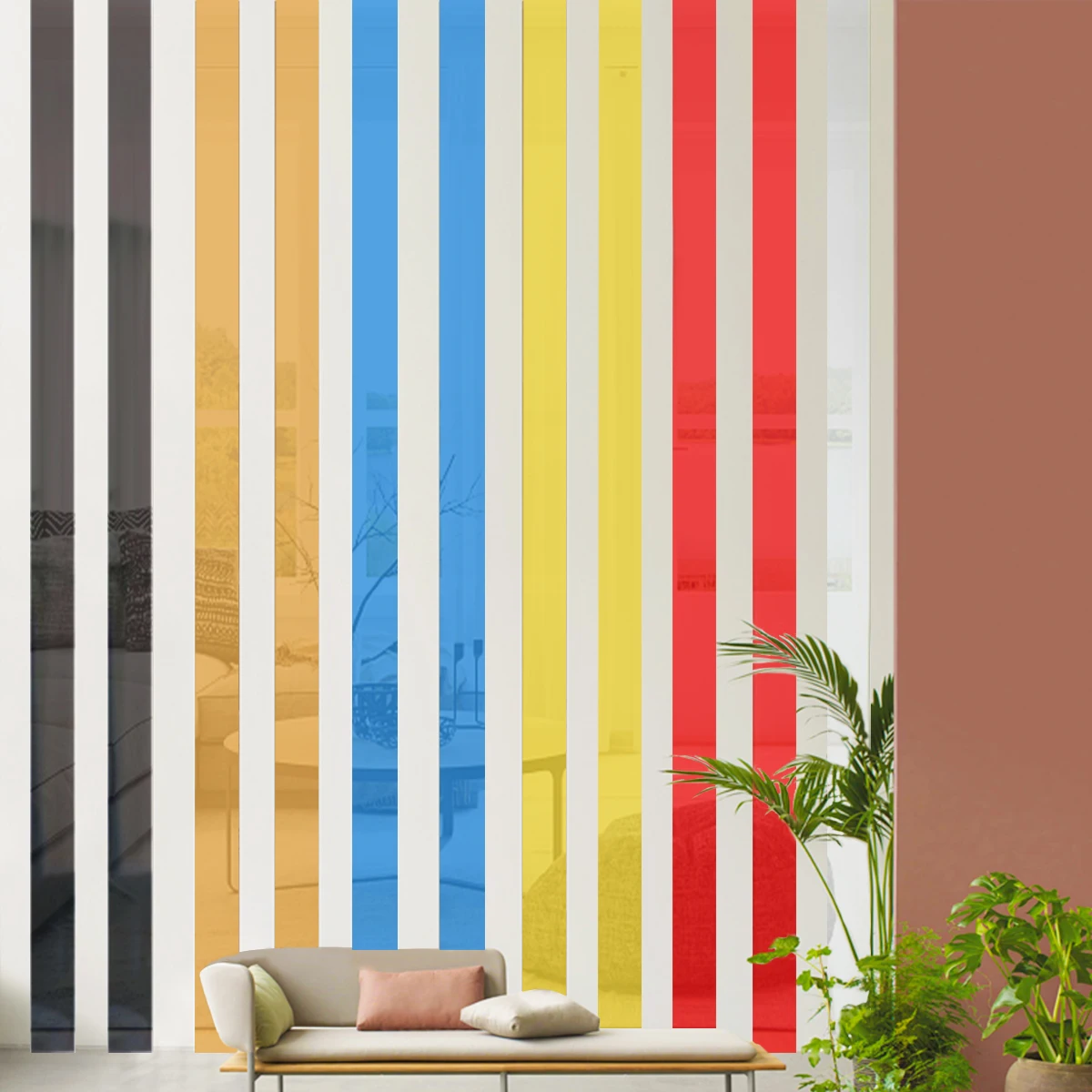 

10 шт., акриловые зеркальные настенные наклейки-полоски