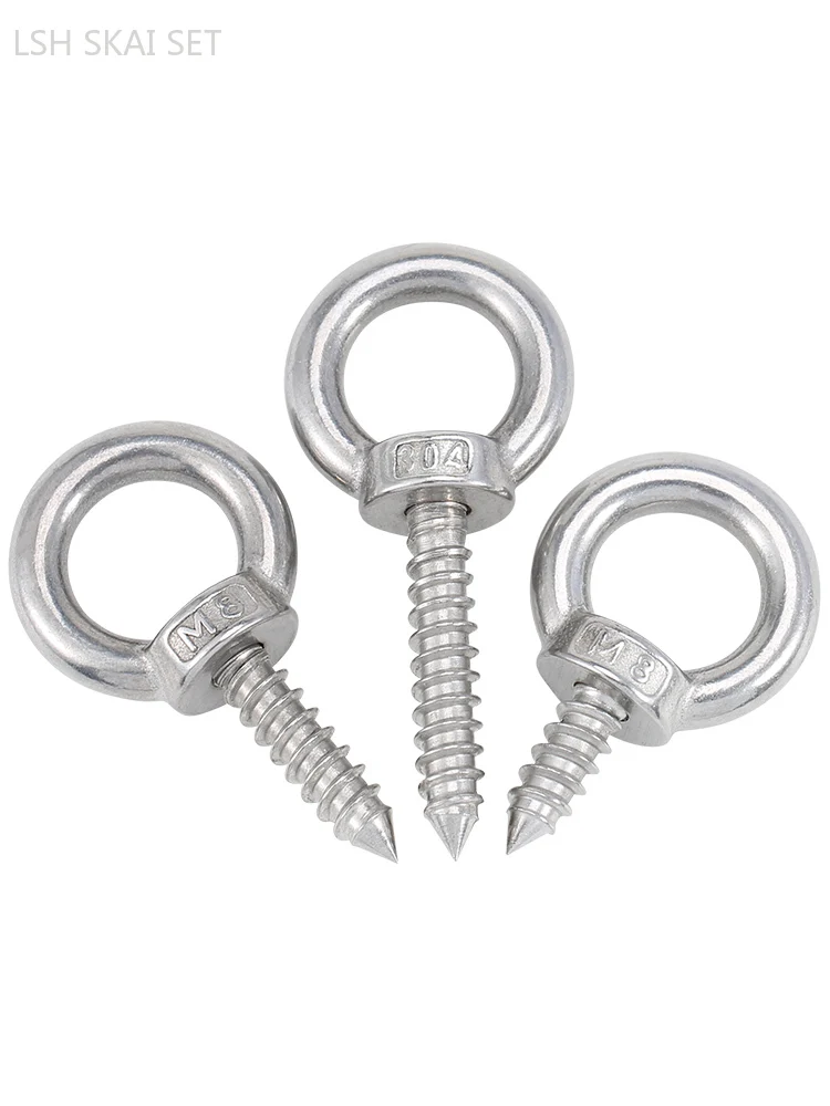 5/10 шт. подвесные кольцевые винты из нержавеющей стали 304 саморезы с кольцевым