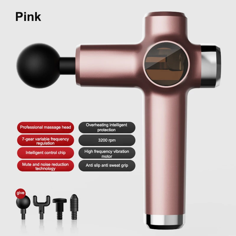 

Electric Massage Instrument Portable Fascia Gun USB Pulse Heating Fascia Gun LCD Muscle Relaxant Fitness Instrument Equipment