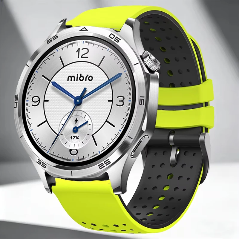 Фото 22-мм двухцветный силиконовый ремешок для часов Mibro Watch GT/GS Active2/GS Pro2, спортивный ремешок для часов Mibro Watch Lite3/Lite 3 Pro/A3 A2 A1/C4 C3 X1 №1