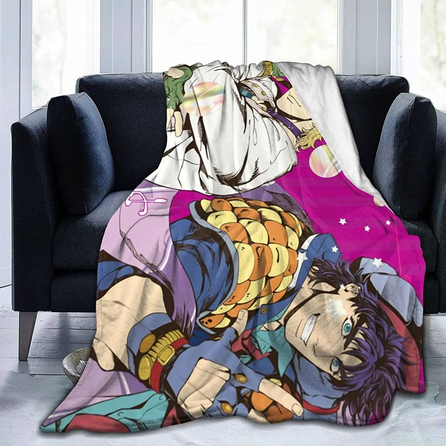 

Joseph Joestar Fluffy Soft and Comfortable Blanket, Anime Warm Embrace of Sympathy
