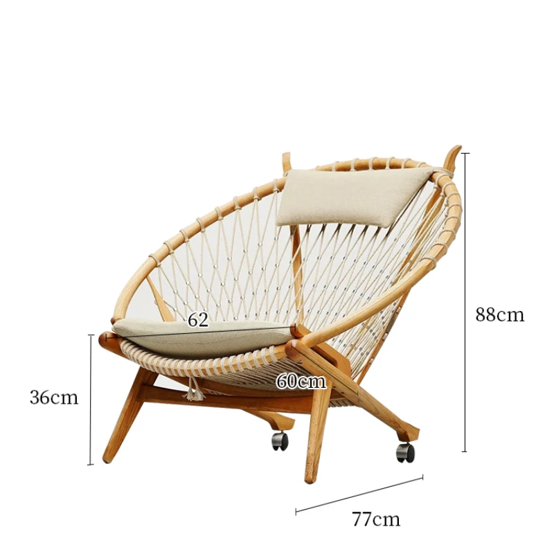 

XK ротанговый ленивый стул в скандинавском стиле из массива дерева для кровати и завтрака с катушкой современное кресло с откидывающейся спинкой в минималистическом стиле