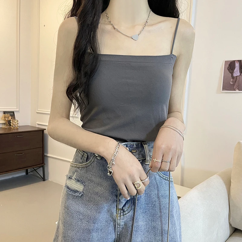 

Новая Облегающая майка, сексуальный обтягивающий короткий черный жилет без рукавов, Женский Внутренний приталенный пиджак, женский топ на ...