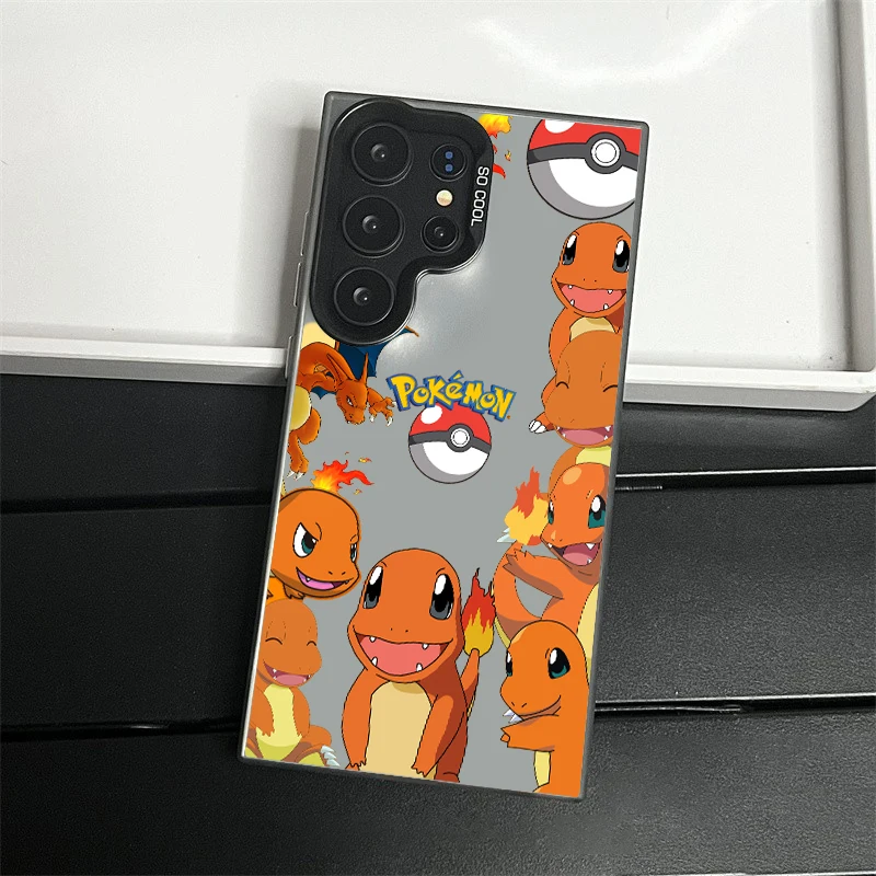 P-Pokemons Pikachus Mewtwos для Samsung Galaxy S25 S24 S23 S22 S21 S20 Ultra Plus FE 5G Красочный серебристый чехол