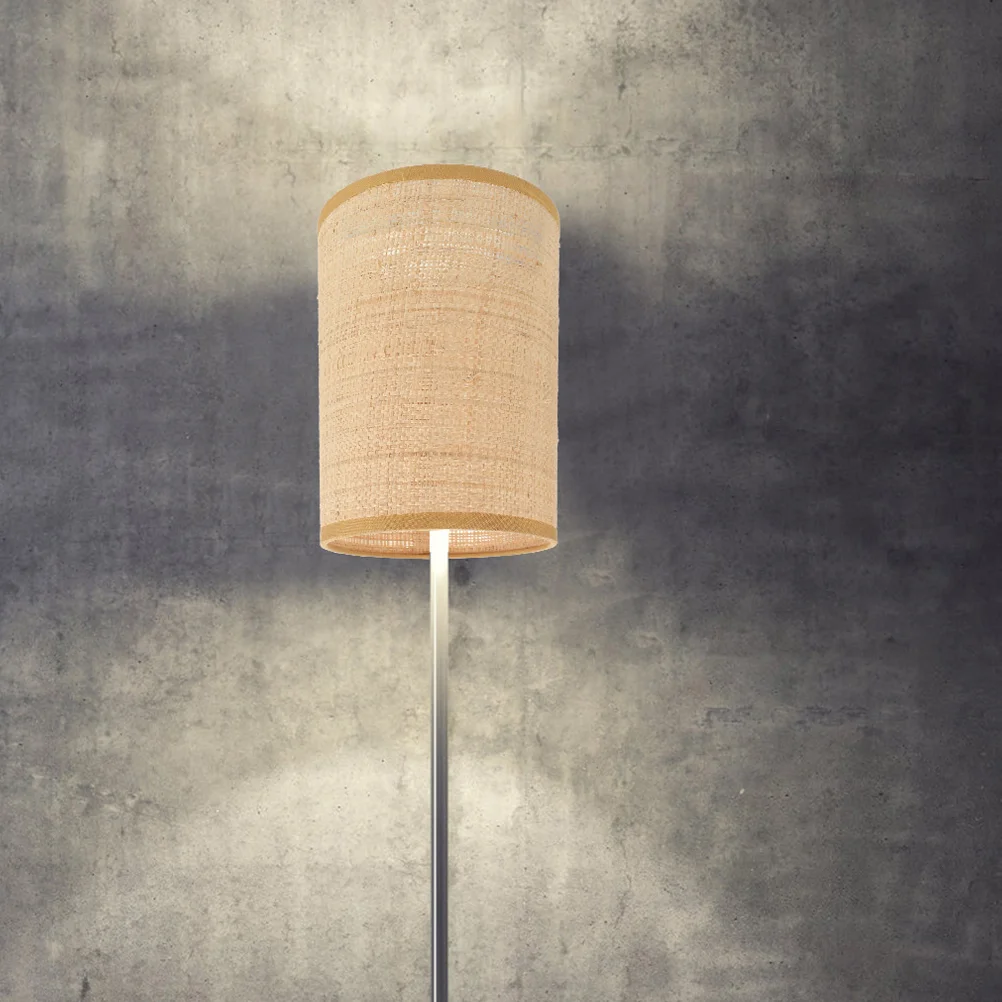 

2 Pcs Lamp Shade Rustic Shades Country Vintage Woven Table Metal Drum for Lamps