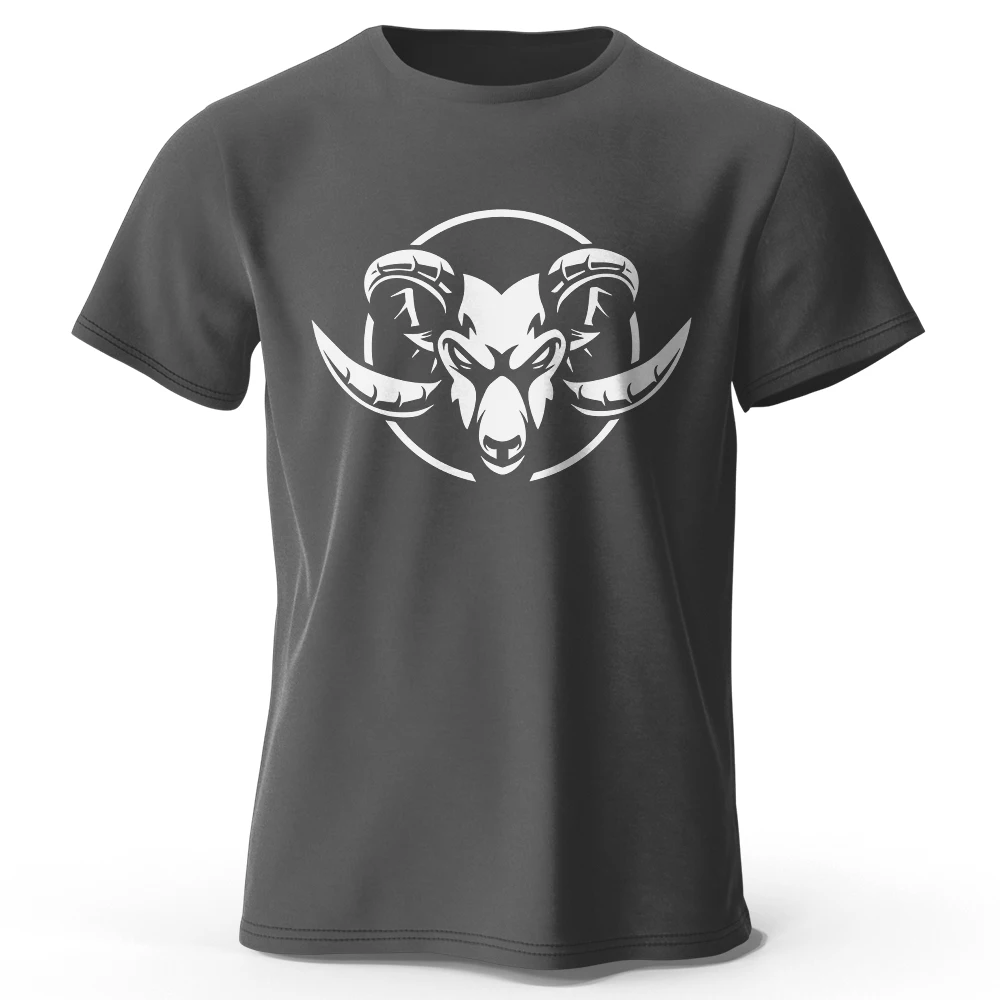 

Men's Goat Printed Pure Cotton T-Shirt Vintage GYM Tees For Men Women Sportwear Tops