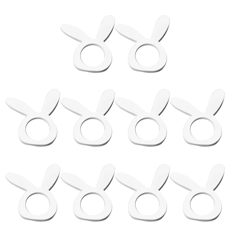 

Деревянные кольца для салфеток с кроличьими ушами, деревянные кольца для салфеток, держатели для салфеток, пряжки для салфеток для Пасхальн...