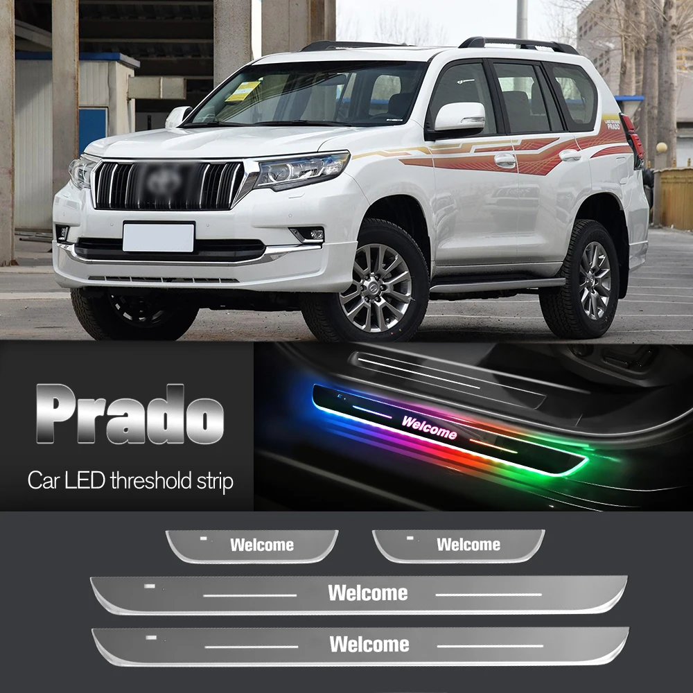 Автомобильный порог для Toyota Prado J120 J150 индивидуальный логотип светодиодный лампа