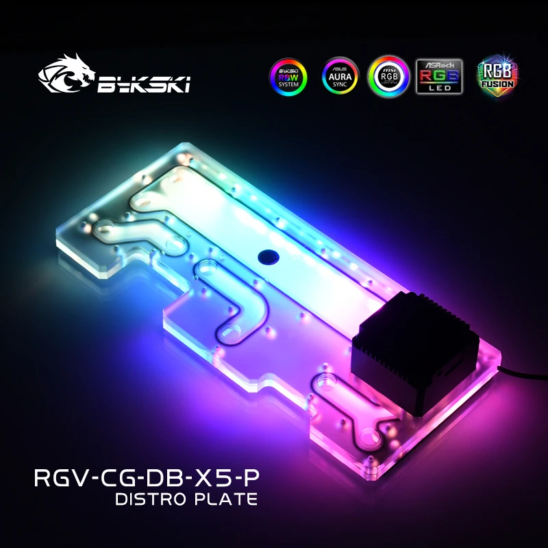 Фото Акриловый резервуар BYKSKI RGV-CG-DB-X5-P для корпуса компьютера COUGAR DARKBLADER X5 / Комбинированный насос DDC упрощает установку. №5