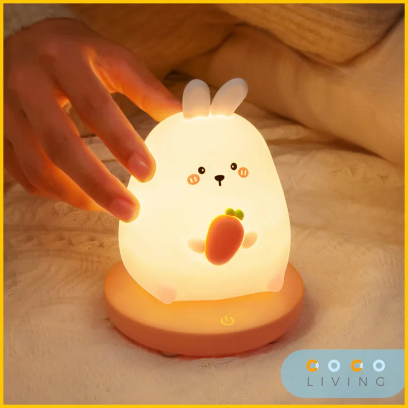 

Xiaomi Cute LED Night Light Panda Rabbit Tiger Pig Cartoon Bedroom Holiday Home Decoration Soft Lamp Christmas Children Gifts
