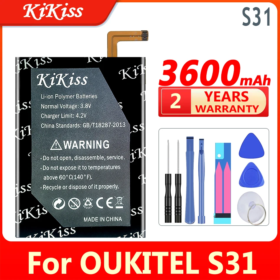 

3600mAh KiKiss 100% новый аккумулятор S 31 для OUKITEL S31 мобильный телефон