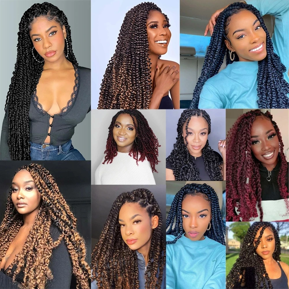 Sambriad Passion Twist Hair 18 Inch Synthetic Crochet Hair Pretwisted Crochet Braids For Black Women Goddess Bohemian Extensions images - 6