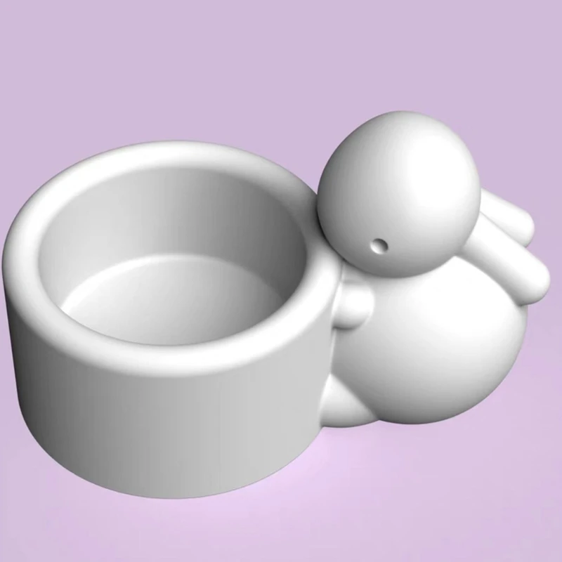 Силиконовая форма для подсвечника с мультяшным кроликом подсвечник DIY