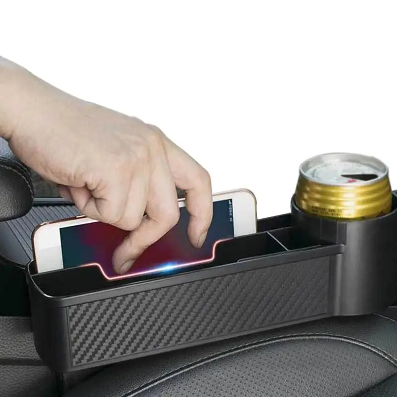 

Seat Gap Filler Easy To Install Car Organizer Front Seat Car Center Console Organizer With Cup Holder Side Gap Filler For Phone