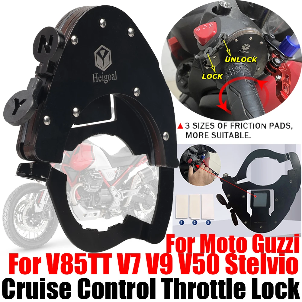 

For Moto Guzzi V85TT V85 V 85 TT V 85TT V7 V9 V50 Stelvio Motorcycle Accessories Cruise Control Handlebar Throttle Lock Assist