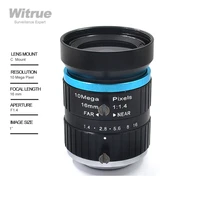 witrue 4k 10mp 16mm c mount professional low distortion industrial machine vision lens f1 4 1 6 for hd camera