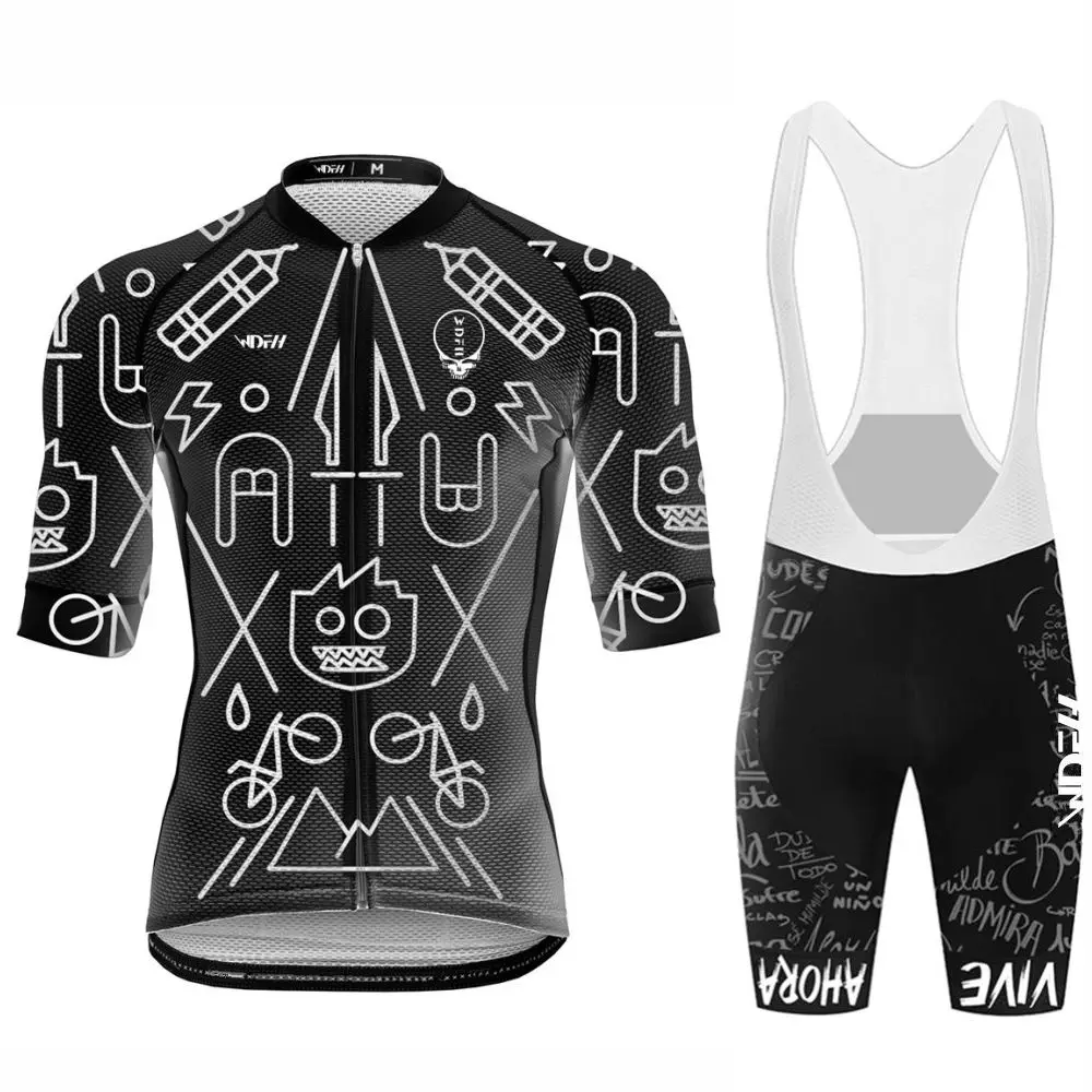 

WDFH 2023 Велоспорт Джерси Команда мужской летний Дорожный комплект Майо велосипедная одежда кулоты Костюмы велосипедные шорты гелевые нагруд...
