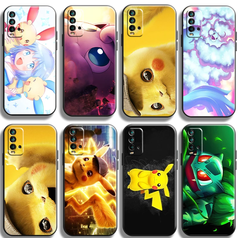 

Japan Anime Pokémon Phone Case For Xiaomi Redmi 9 9i 9T 9AT 9A 9C Note 9 Pro MAX 5G 9T 9S 10S 10 Pro MAX 10T 5G Liquid Silicon