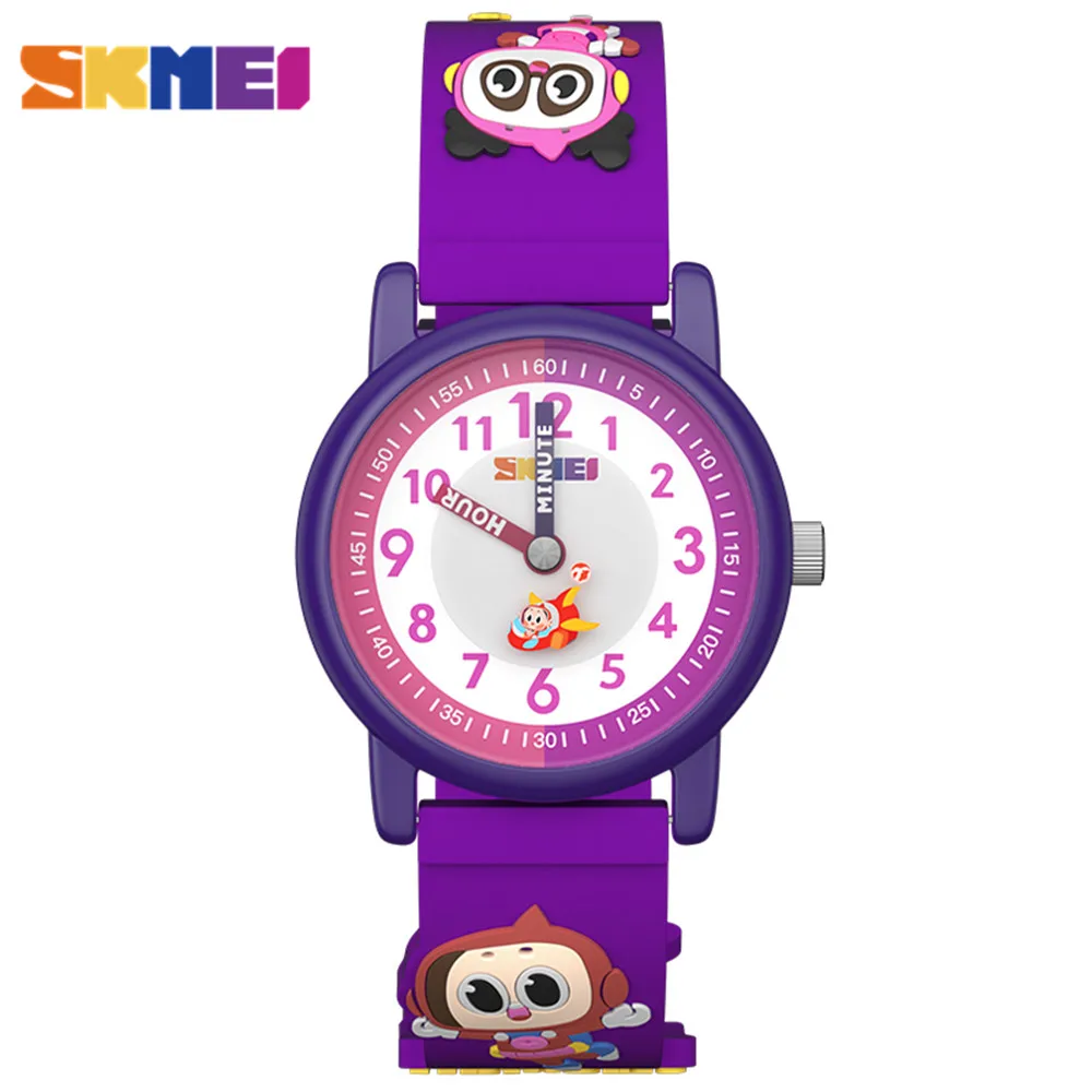 

SKMEI Cute Cartoon Pattern Children Watch Waterproof Kids Quartz Wristwatches For Boys Girls Clock Soft montre enfant YZ1005