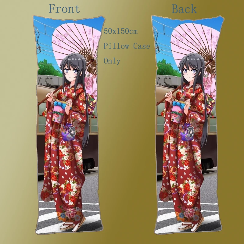 

Anime Dakimakura Body Pillow Case Rascal Does Not Dream of Bunny Girl Senpai Sakurajima Mai cover Home Decoration Accessories