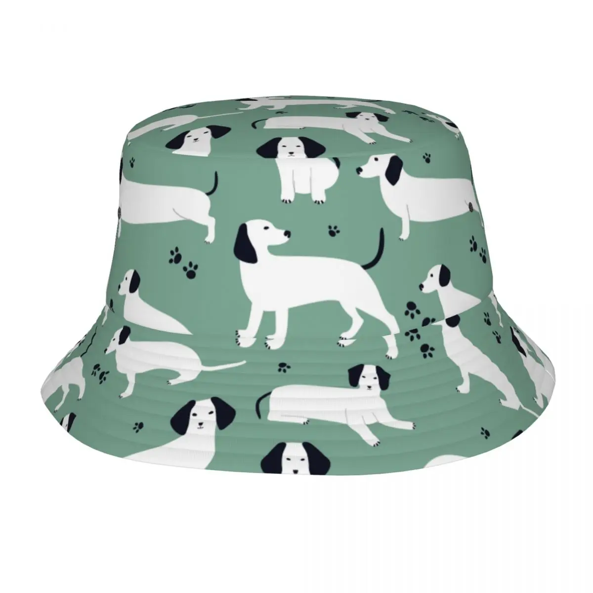 

Beach Hatwear Cute White German Badger Dog Dachshund Bob Hat Hot Sun Hats Animal Dogs Boonie Hat Fishing Fisherman Hat Outdoor