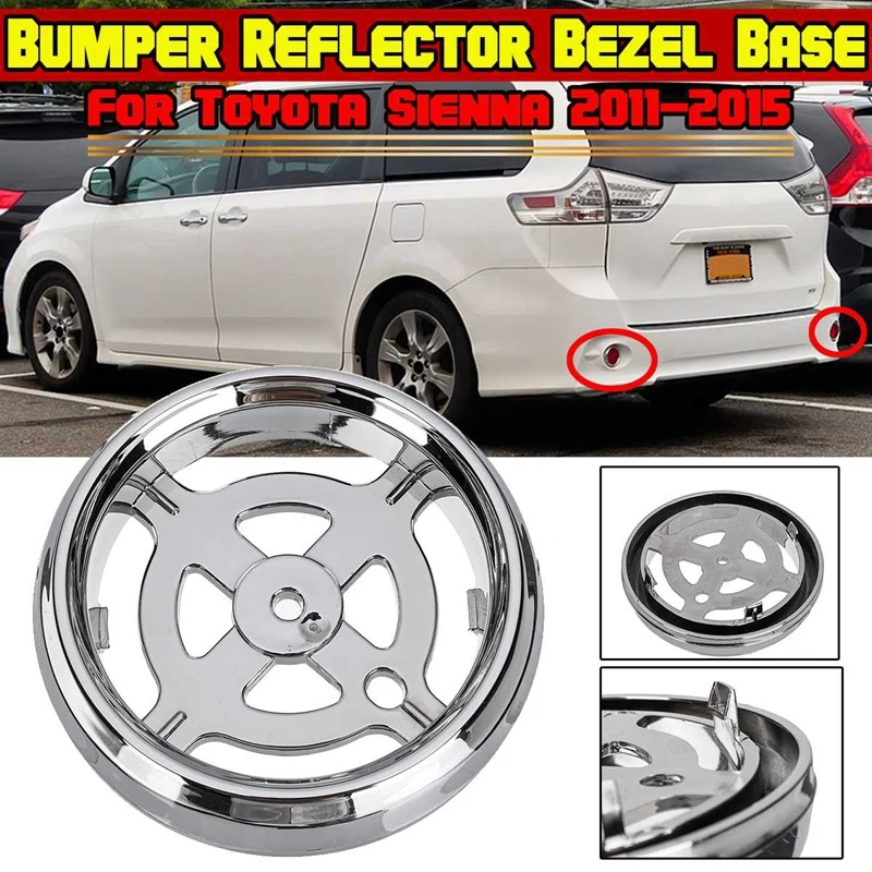 

52752080102 Car Rear Bumper Reflector Bezel Base Cover Cap for Toyota Sienna 2011 2012 2013 2014 2015