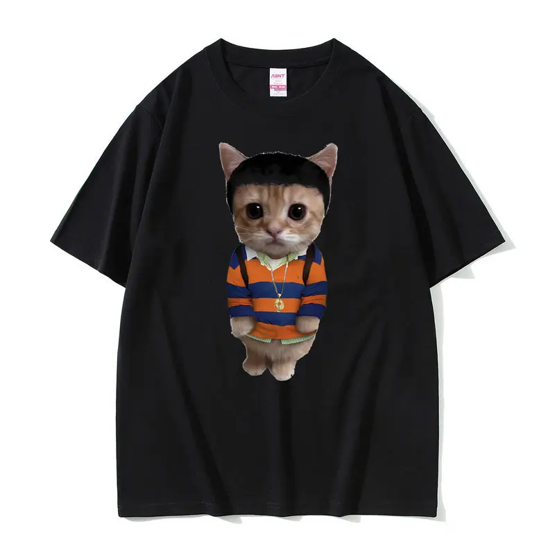 

Rapper Kanye West Cute Graduation Kitty Tshirt Summer Men Casual Cotton Fashion T-Shirt Men Women Oversized Tees Harajuku Tops
