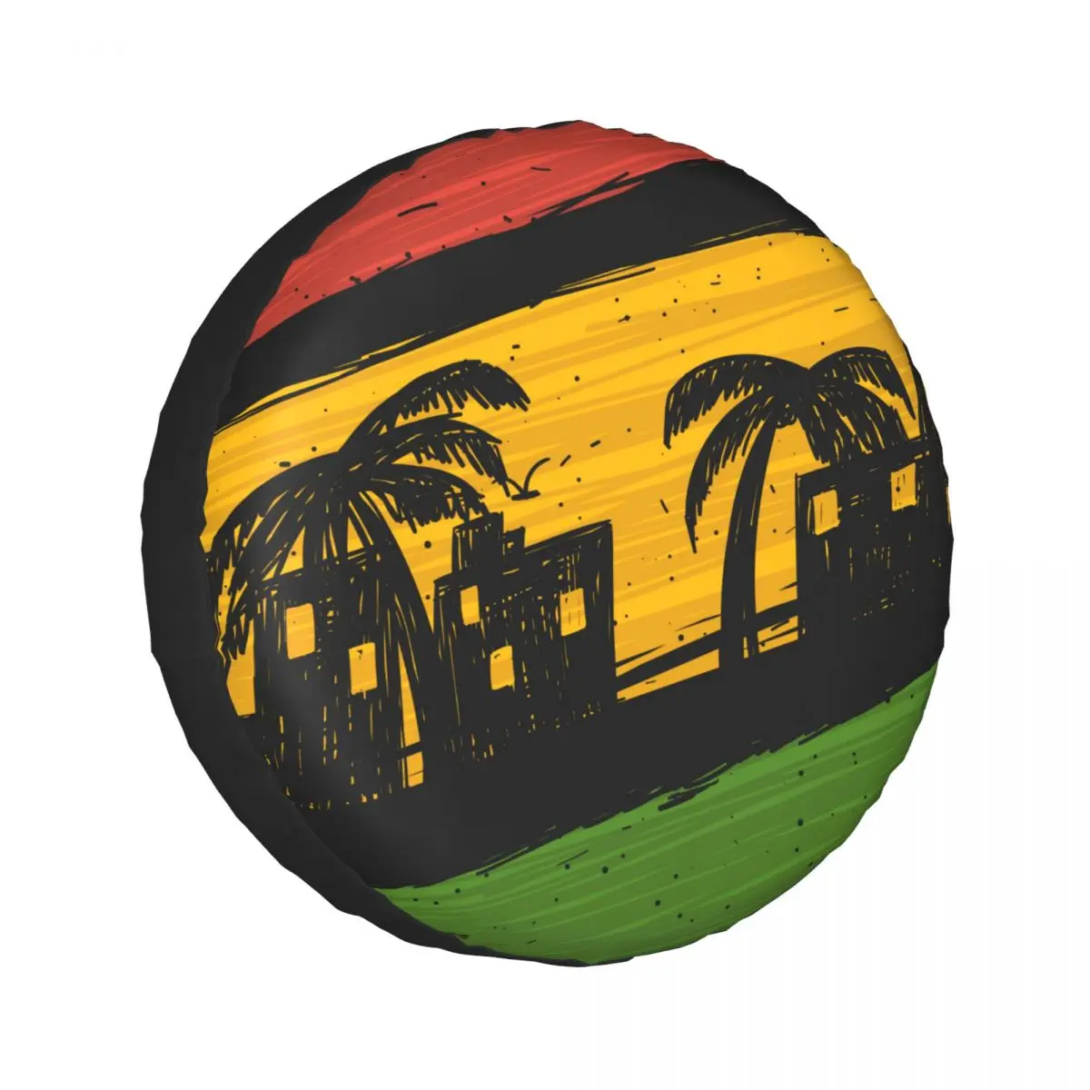 

1PC Car Spare Tire Cover Reggae Style Tree Polyester Auto Wheel Tire Storage Bag Vehicle Tyre Dust-proof Protector