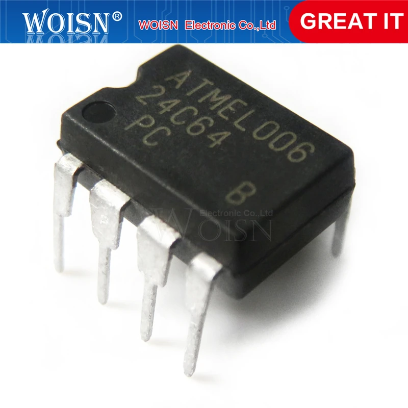 10 шт./лот Новый AT24C64N AT24C64AN 24C64 24C64AN AT24C64 DIP-8 EEPROM память IC в наличии | Электронные