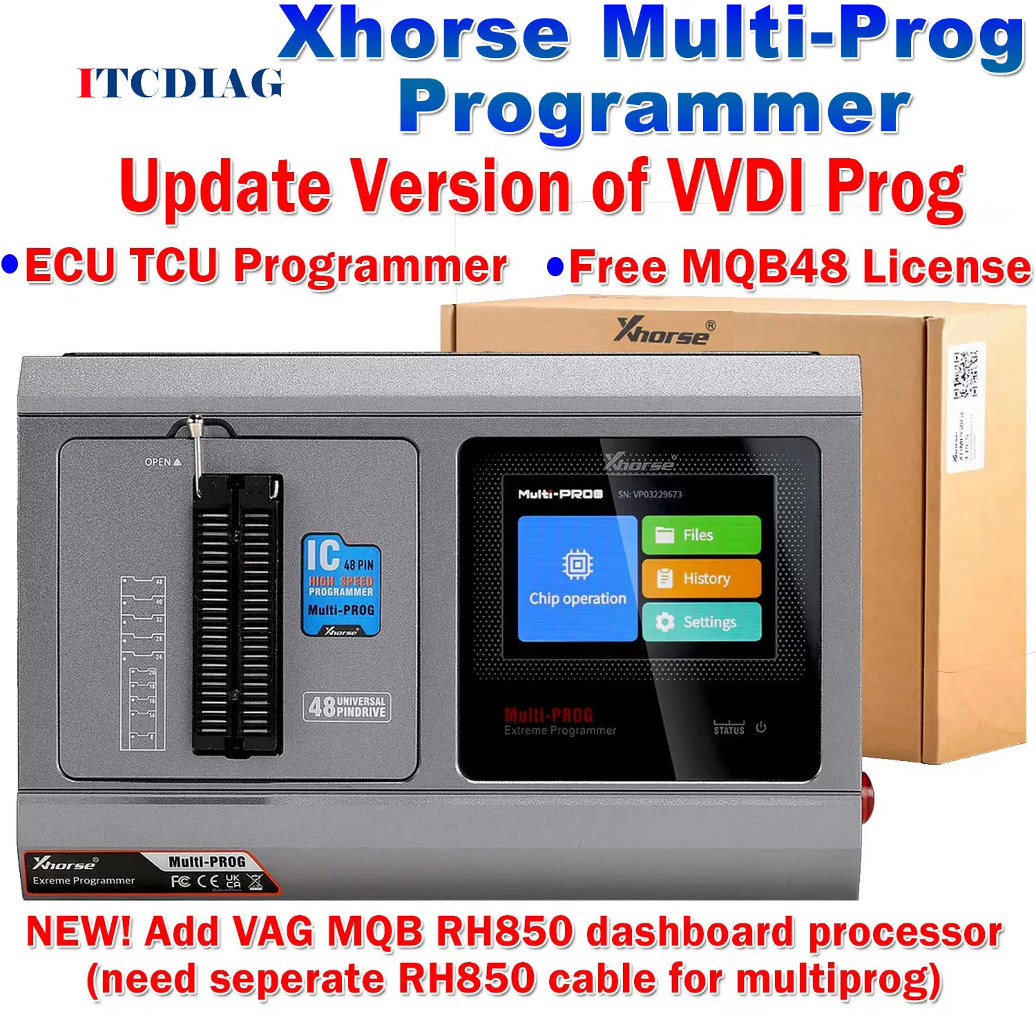 Xhorse MultiProg Multi-Prog Pro-level ECU TCU программатор Чтение и запись приборной панели IMMO Eeprom