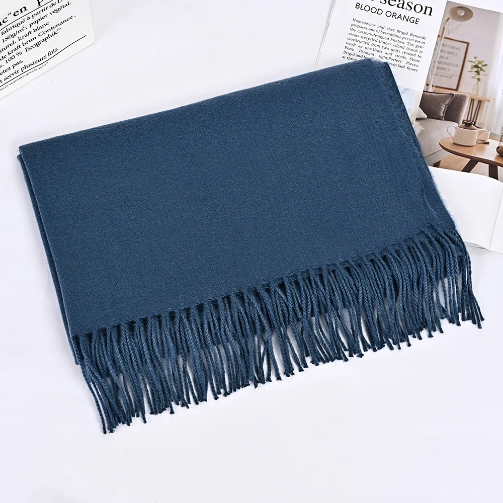 

Scarf for Women Female Autumn and Winter British Bagh Bristled Cashmere Warm Scarf Shawl Dual-use Thick Scarves