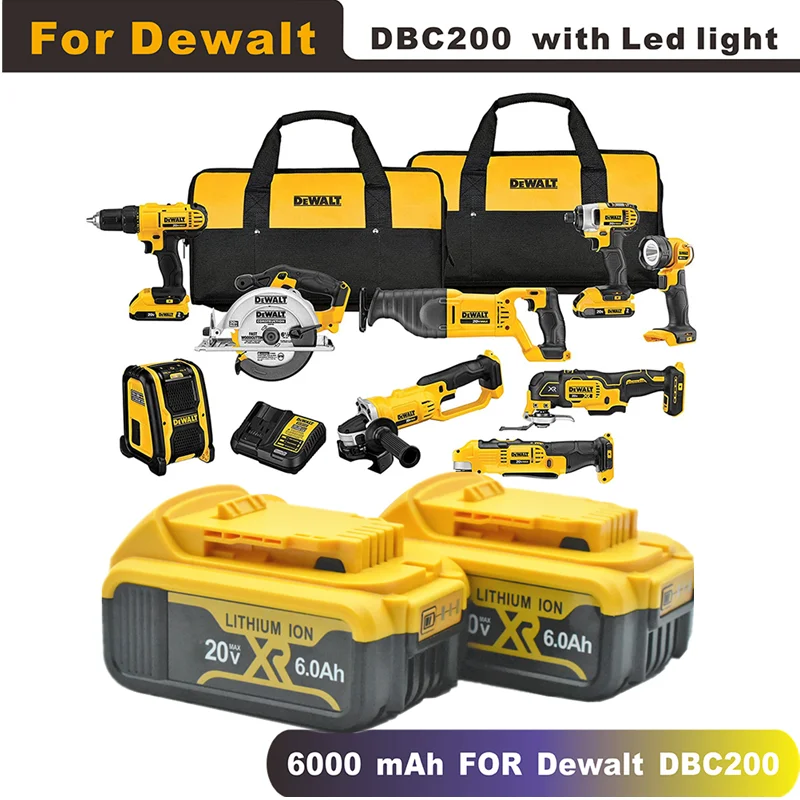 

100% оригинальный 20 в мАч для Dewalt DCB200, перезаряжаемая литий-ионная батарея 20 в, максимальная Замена для DeWalt DCB205 DCB201 DCB203 Power