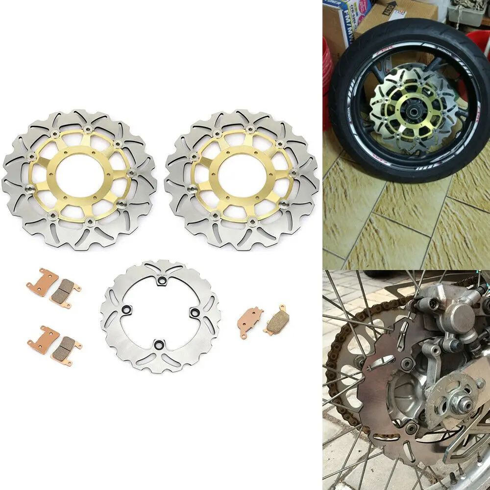 

BIKINGBOY Передние и задние тормозные диски Роторы Колодки CBR600F SuperSport F3 95 96 97 98 CBR 600 F4 F4i 99 00 01 02 03 04 05 06 07