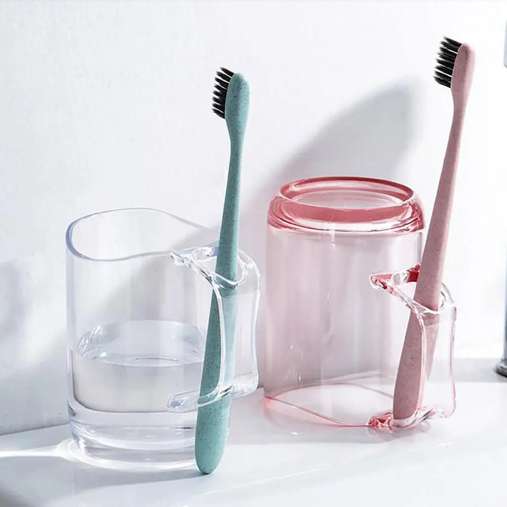 

Useful Toothbrush Cup Universal Mouthwash Cup High Capacity Transparent Appearance Brushing Teeth Cup Brush Teeth