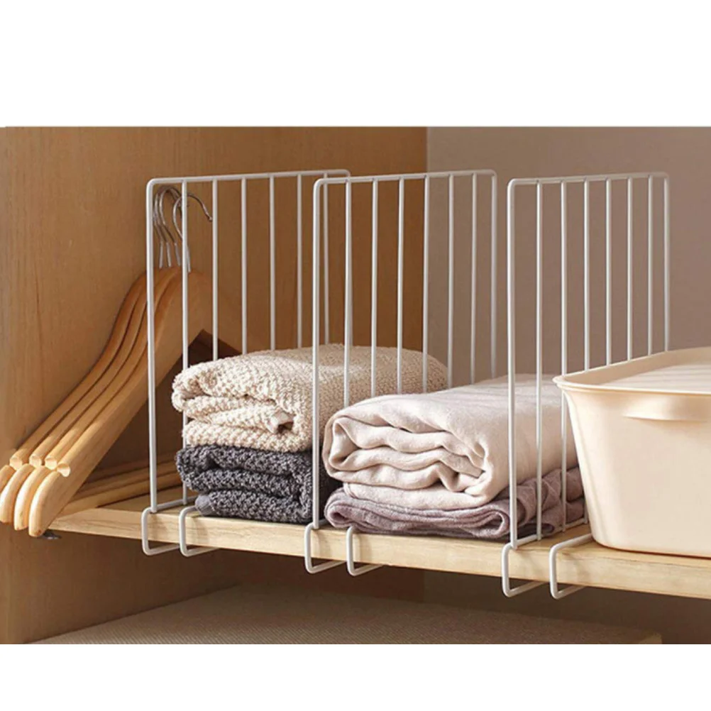 

Vertical Closet Shelf Divider Clothing Organizer Metal Wardrobe Separators Clothing Closet Dividers )