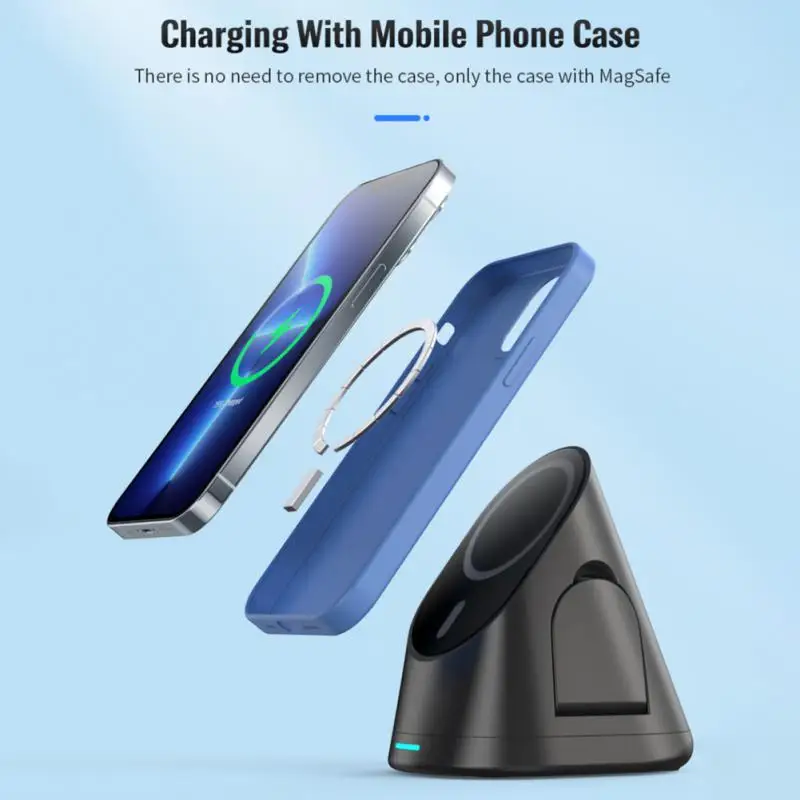 Беспроводная зарядная подставка 3 в 1 ZHSONG 15 Вт для iPhone 13 12 11 XS XR X 8 Apple Watch 7 6 SE Airpods Pro |