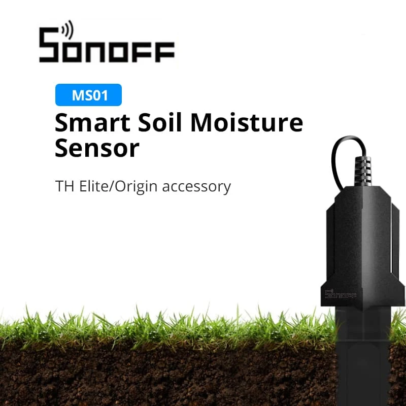 

SONOFF MS01 WiFi Smart Soil Moisture Sensor With RJ9 Adapter Home Soil Hygrometer Detection Humidity For SONOFF TH Elite/Origin