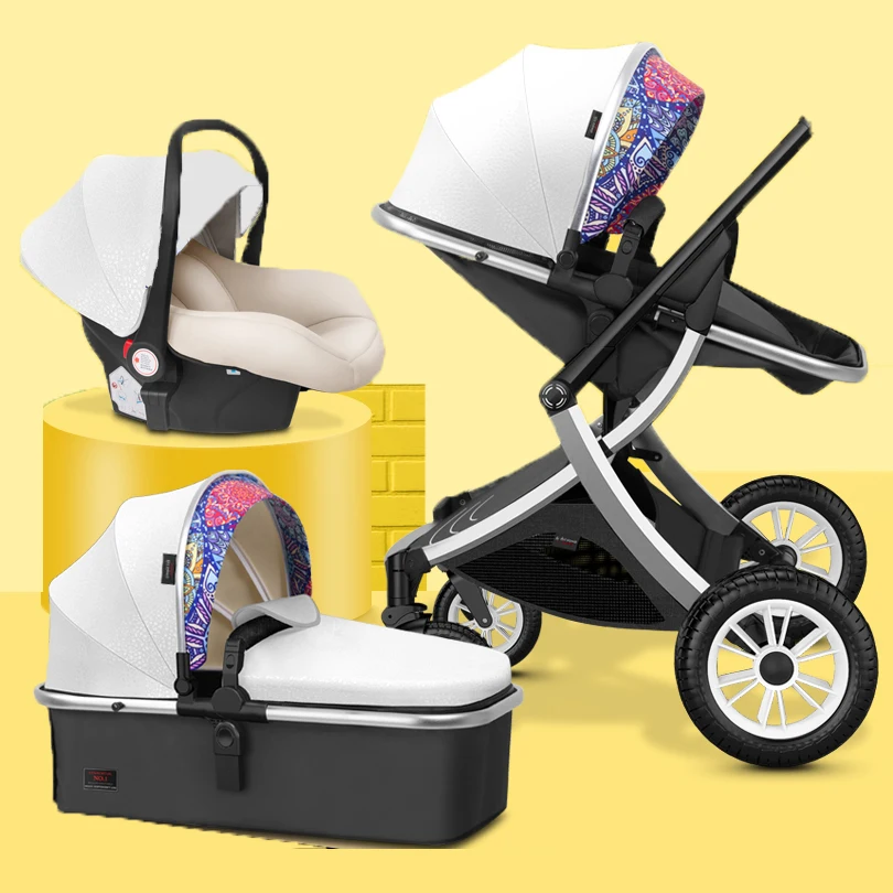 

2023 NEW baby stroller 3 in 1 High Landscape Stroller Reclining Baby Carriage Foldable Stroller Baby Bassinet Puchair Newborn
