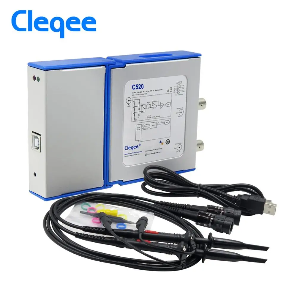 Cleqee C520 Android PC Virtual Digital USB Oscilloscope Handheld 2 Channel Bandwidth 20Mhz/50Mhz sampling data 50M/1G images - 6