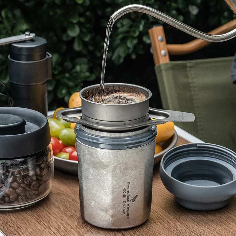 380 мл титановая изолированная чашка для питья с двойными стенками вакуумная