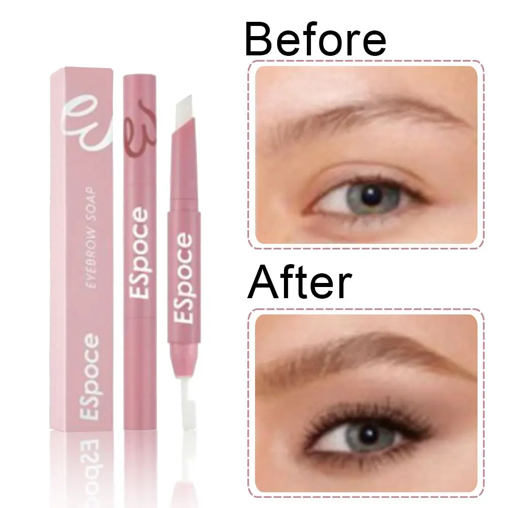 

1pc Eyebrow Gel Brows Wax Pencil Double Head Waterproof Shaping Soap Brow Long-lasting Eye Wild Styling Tool Brush Makeup