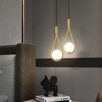 nordic brass glass luxury pendant light chandelier minimalist bar background wall long line lamps led hanging light bedroom