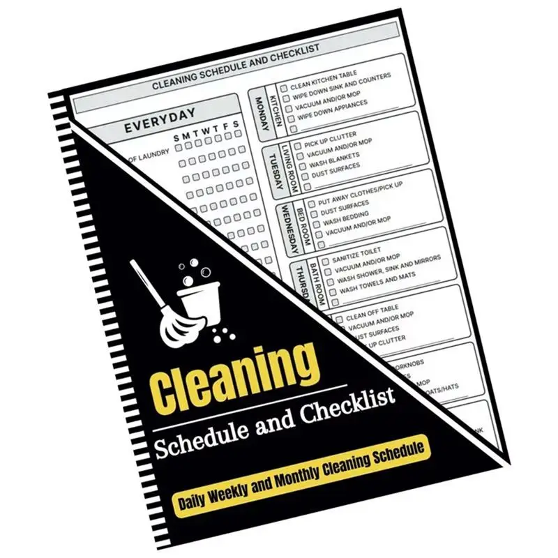Фото ABKS-Cleaning Planner: Список дел для взрослых, планировщик и органайзер для ежедневных, еженедельных и ежемесячных задач, контрольные списки для уборки. №1
