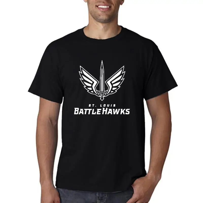 

Title: St. Louis Battlehawks Xfl Black T-Shirt M-Xxxl Printed Tee Shirt