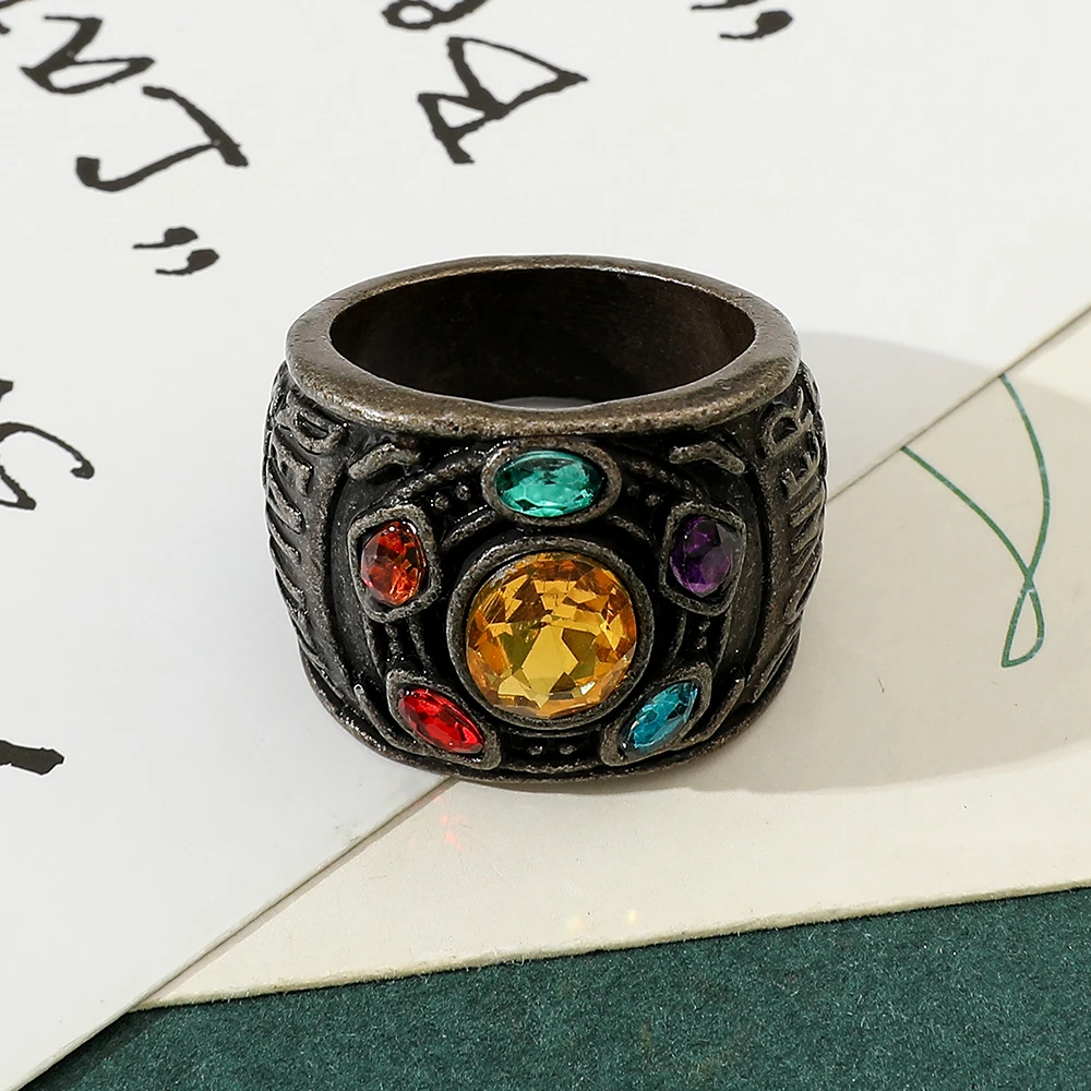 Кольцо Таноса из фильма Marvel Мстители для мужчин роскошные очаровательные