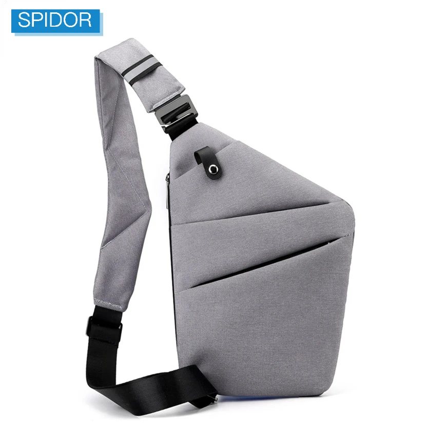 SPIDORmen ultra thin anti-theft small chest bag mini cross body bags male one shoulder sling bag for travel boy sports bag