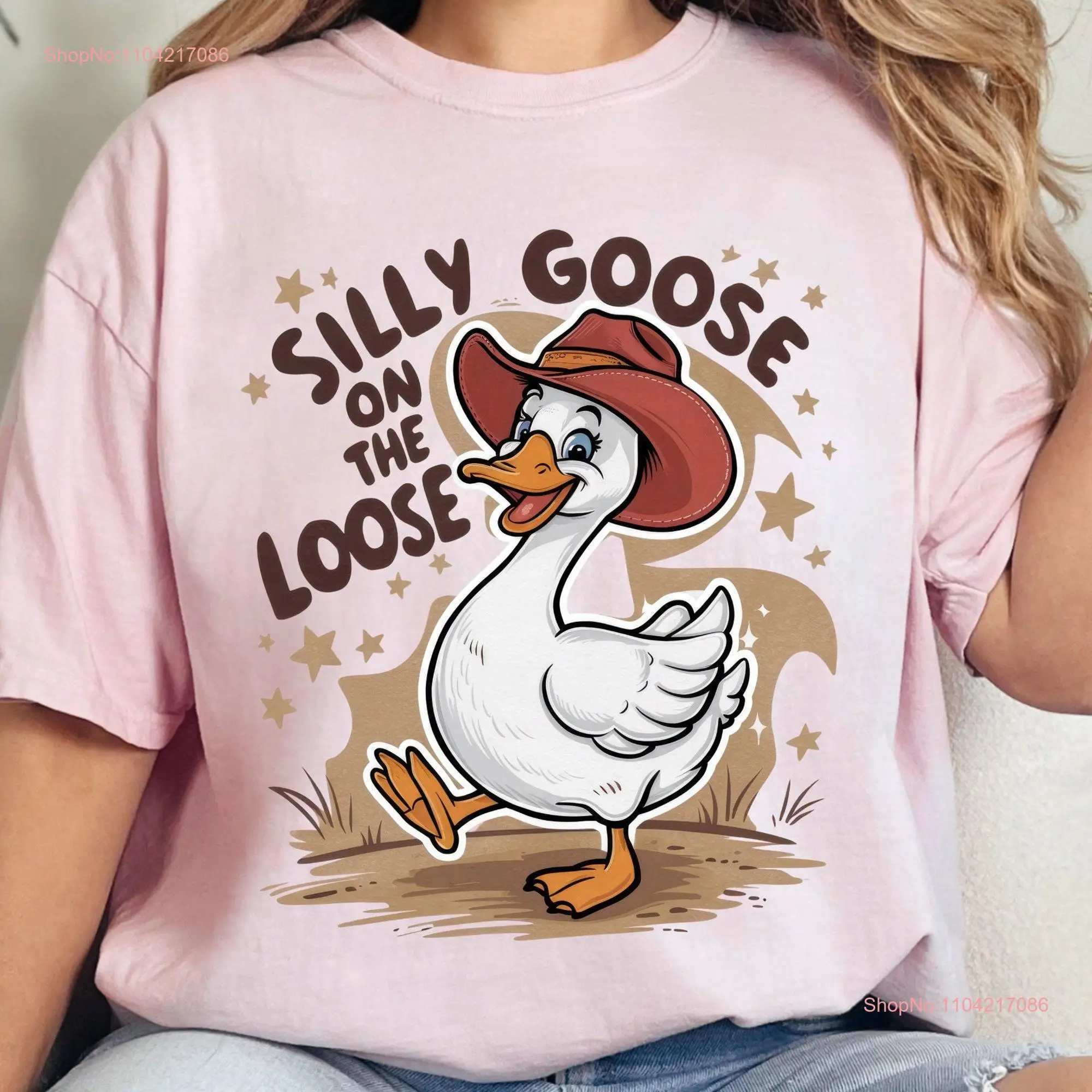 Забавная футболка Silly Goose on the Loose Farm Cute s for Farmer Aesthetic Meme с длинными или короткими