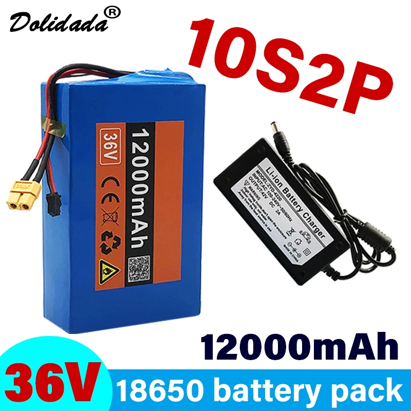 

Nieuwe 10S2P 36V 12000Mah 18650 Lithium Ion Accu Voor Scooter Skateboard Ebike Elektrische Fiets 36V battery pack lifepo4 bms