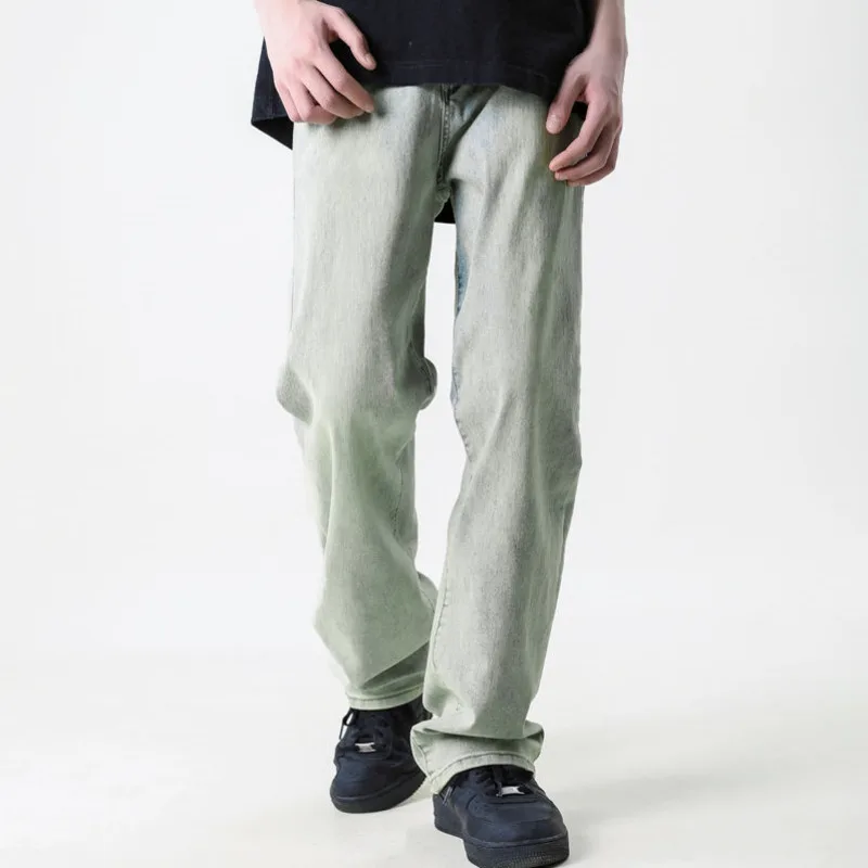 Korean Style Baggy Jeans Men's Fashion Casual Straight Jeans Mens Streetwear Hip Hop Loose Wide Leg Denim Pants Mens Trousers