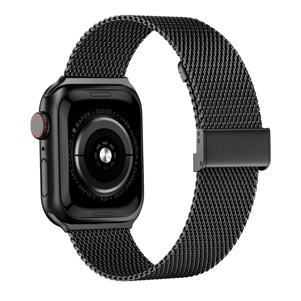 Ремешок Миланская петля для Apple watch band 44 мм 40 45 41 металлический браслет из